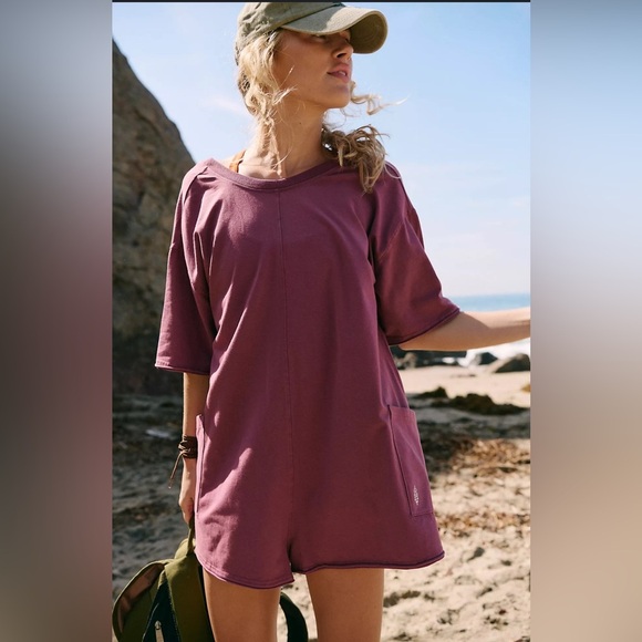 NWOT Maroon Hotshot Tee Romper XS small flaw - Picture 6 of 8